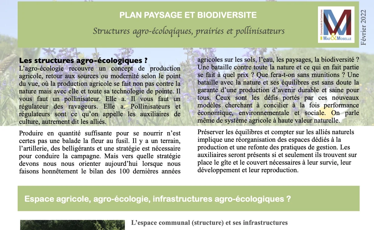 Intervention d'aménagement écologique