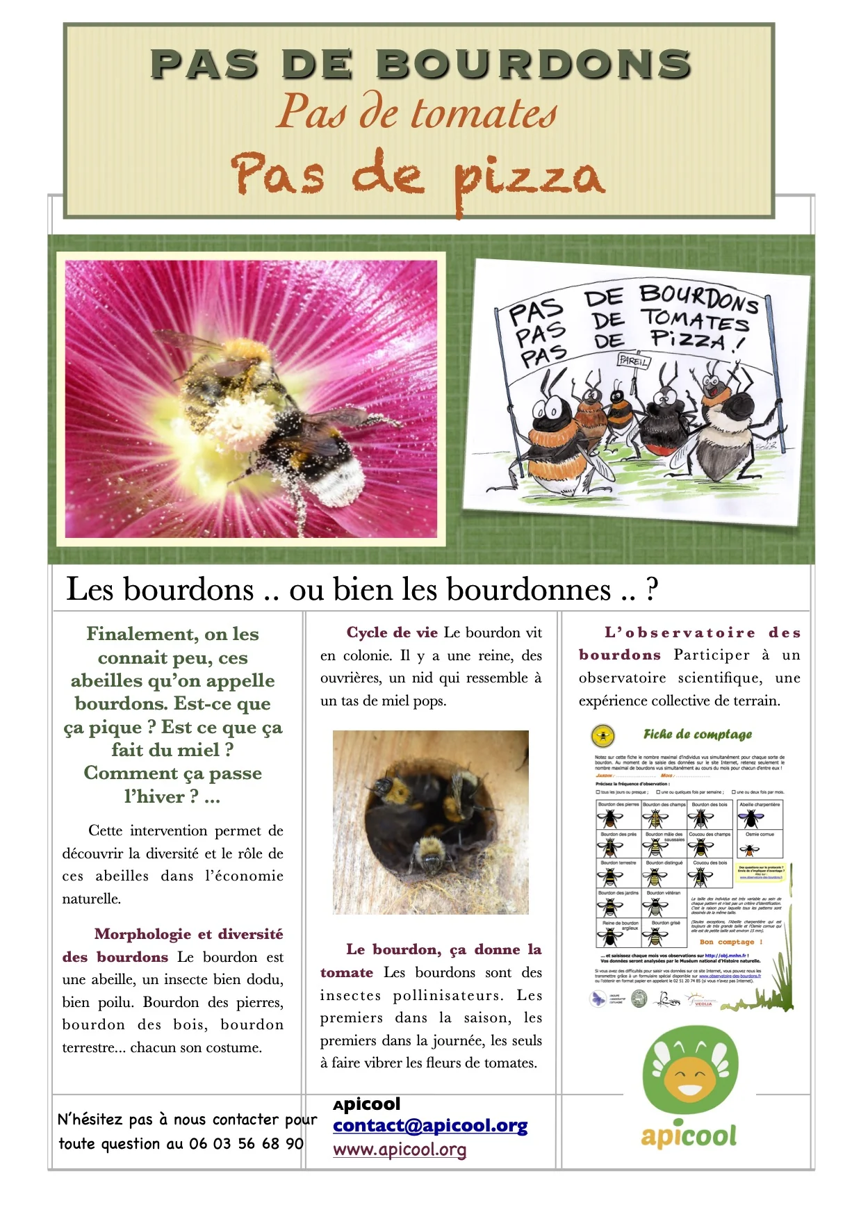 Bourdons et alimentation