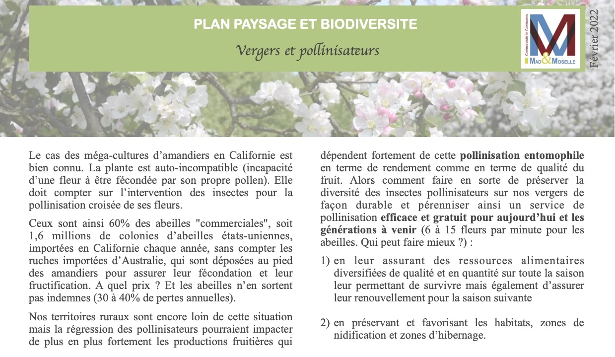 Vergers et continuités écologiques